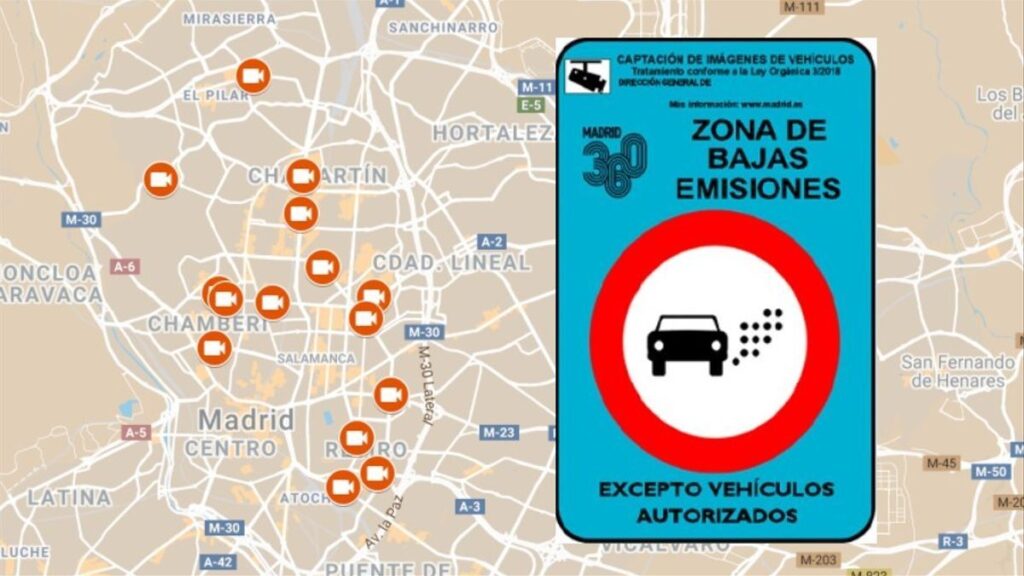 Empiezan las multas de 200 euros por acceder a Madrid con coches sin etiqueta