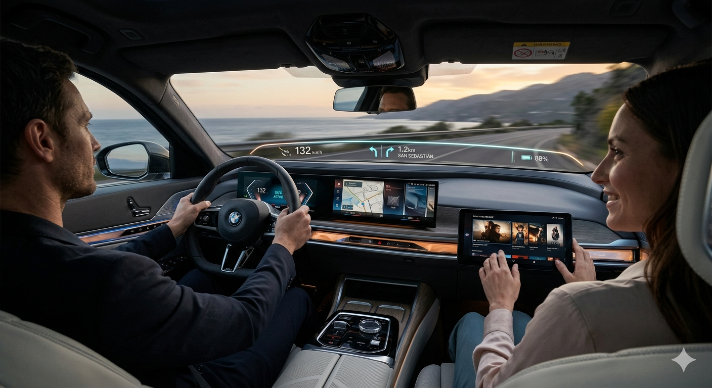 La Revolución del Habitáculo: BMW Panoramic iDrive y la Nueva Pantalla para el Acompañante